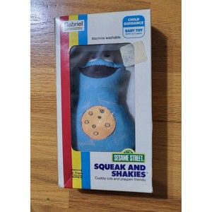 VINTAGE Gabriel SQUEAK & SHAKIES Sesame Street Cookie Monster CRIB TOY. 1980